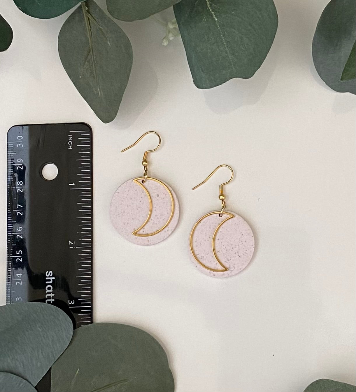 Moon silhouette earrings