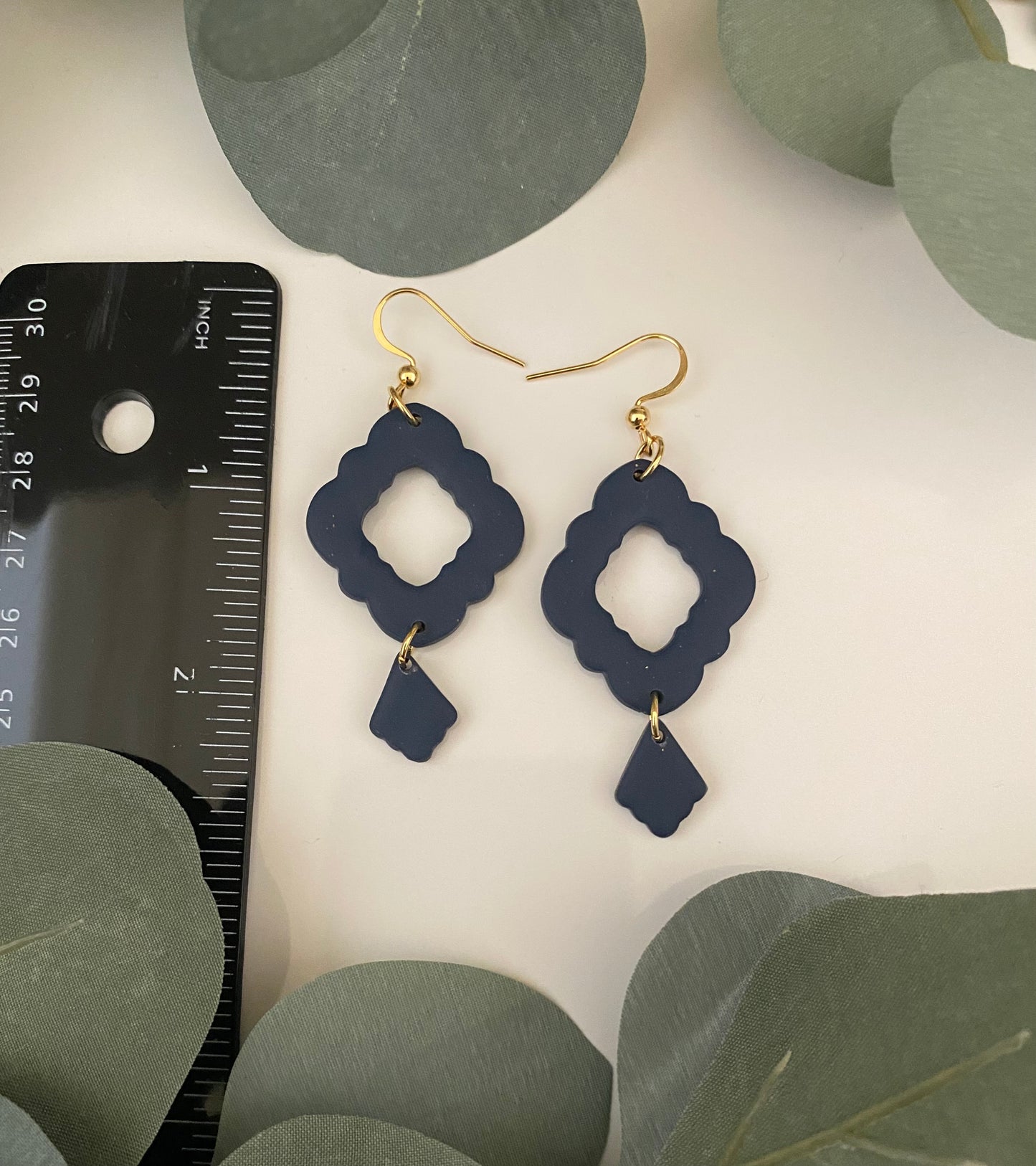 Navy boho diamonds