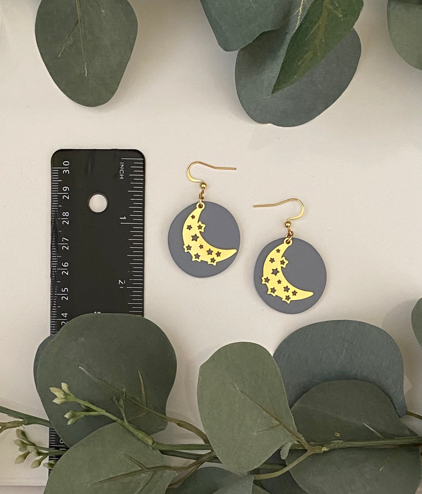 Blue moon earrings