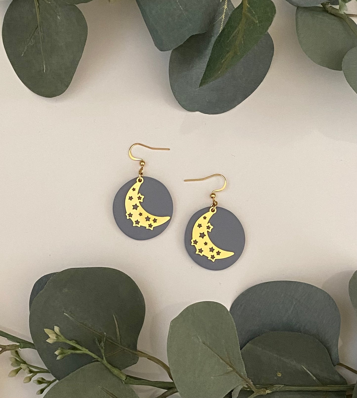 Blue moon earrings