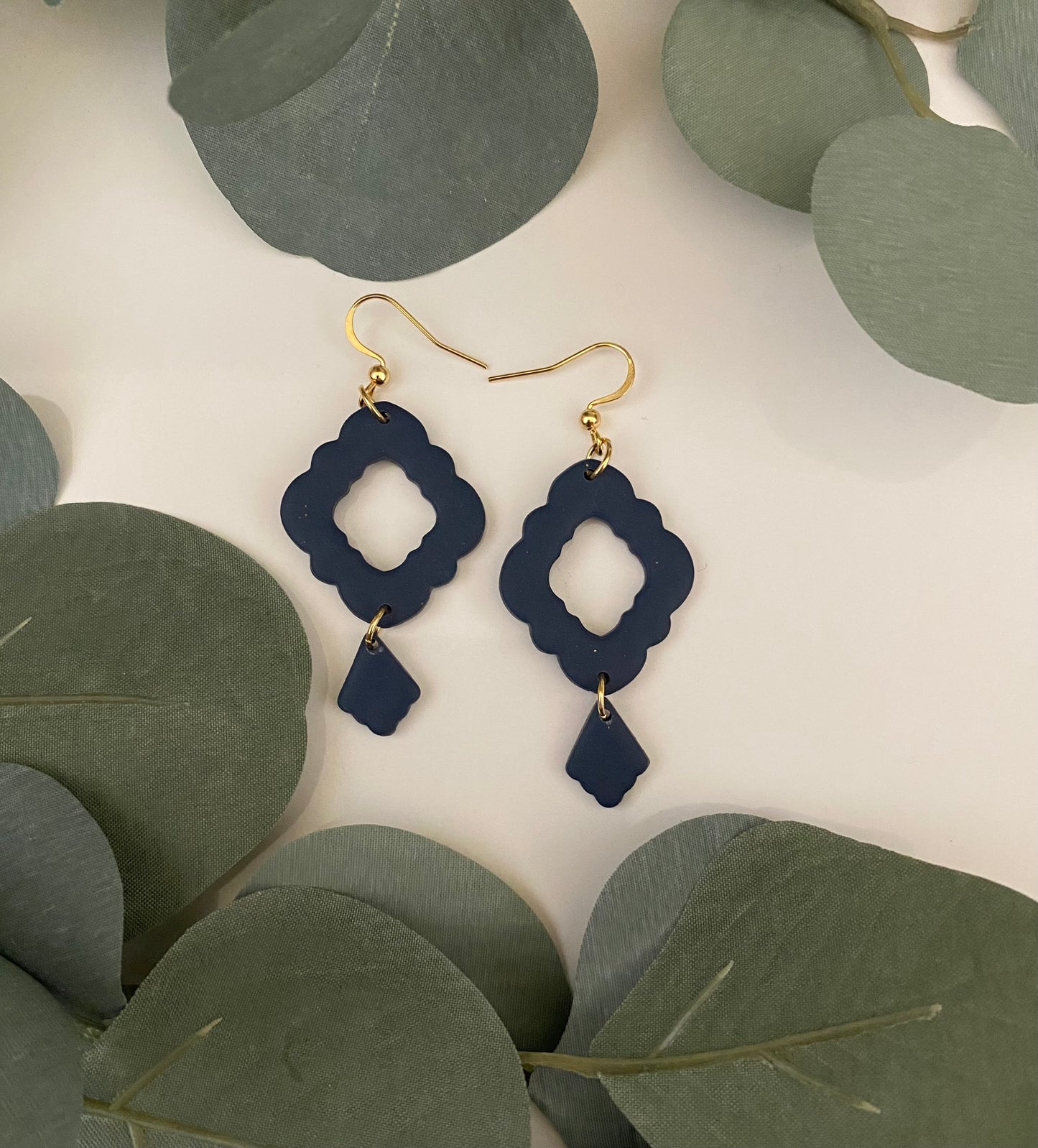 Navy boho diamonds