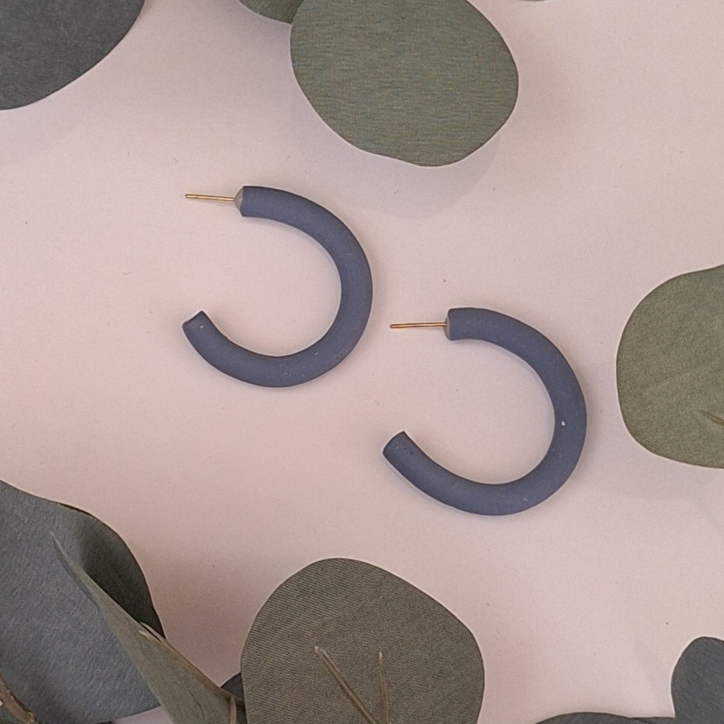 Dark muted blue hoops