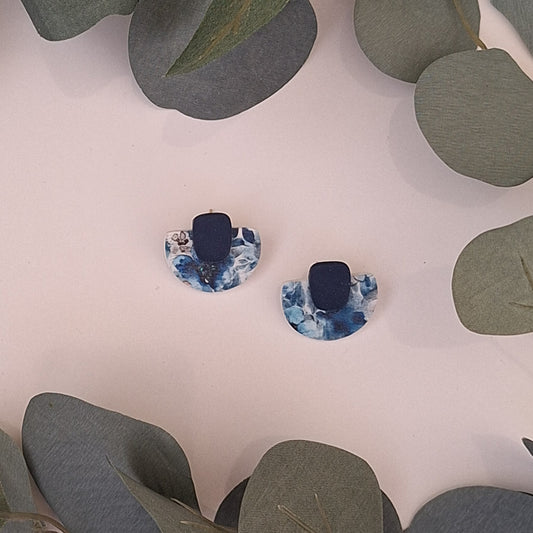 Azure wildflower studs